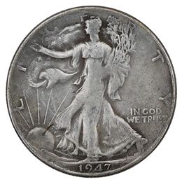 1947 P/D Walking Liberty Half Dollar Silver Plated Coins Copy