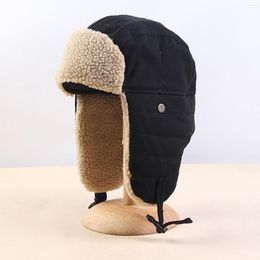 Berets Men Women Winter Windproof Warm Bomber At Cotton Soft Earflap Cap Fasion Climbin Cyclin Skiin Ikin Snow Russian