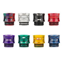 810 Resin Drip Tips Cigarette Holder Honeycomb Mouth Pieces Smoking Pipe Accessories Mouthpiece For 810 Thread Smok TFV12 Prince RBA Tank Atomizers Driptips Cover
