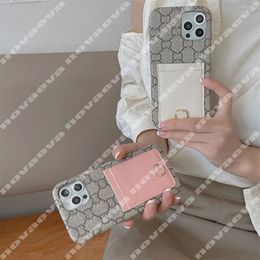 Fashion Designer Phone Case For Iphone 12Promax 12 Pro 11 Luxury Iphone 12 Pro Max Case Iphone Case Letter Clip Case Womans Card Pocket