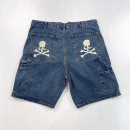Original MMJ Blue Shorts Men Hiphop Streetwear Casual Shorts for Men Skull Printed Men Shorts Trend Shorts