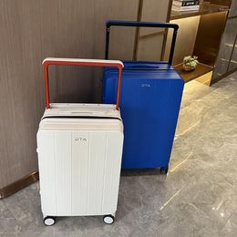 Suitcases Japanese Brand Wide Trolley Suitcase Year's Boarding Travel Rolling Luggage 20/24 Inch Men Women Password Bag