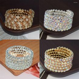 Bangle Crystal Rhinestones Bridal Jewellery For Women Hand Wrist Bracel Wedding Bangles Bracelets Five Rows