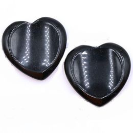 Stone Natural Obsidian Palm Crystal Healing Gemstone Decoration Worry Therapy Heart Shape Drop Delivery Jewellery Dheq8