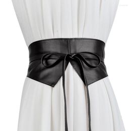 Belts Wide Corset Designer Belt For Women 2023 Tie Waistband Vintage Bow Ladies Wedding Dress Overcoat Decoration