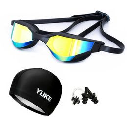 goggles Professional Adult Swimming Goggles Anti-fog UV Double Plating Lens Men Women Waterproof Adjustable Sile Swim Glasses P230516