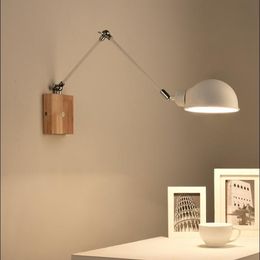 Wall Lamp Adjustable Foldable Arm Lamps Bar Industrial Retro Loft Sconce Study Reading Bedroom Decor Bedside Light Fixtures