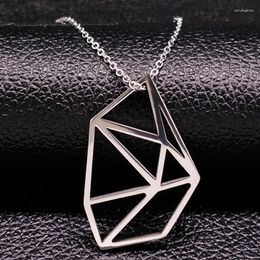 Pendant Necklaces Geometry Stainless Steel For Women Jewerly Silver Colour Necklace & Jewellery Accesorios Gargantilha N17927S08