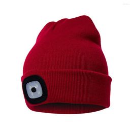 Cycling Caps Glowing Hat Fishing Cap Head Warmer LED Lights Keep Warm Multipurpose Luminous Convenience Tackle Knitted Hats