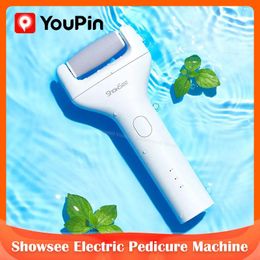 Files Showsee Electric Pedicure Hine Perfessional Dead Skin Remover Tools Portable Electronic Foot File for Feet