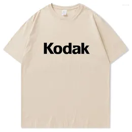 Men's T Shirts 2023 Hip Hop Streetwear Harajuku Cotton Shirt Girl Boy Kodak Print Korean Trend Tshirt Men Summer Short Sleeve Loose Tops