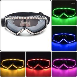 Party Decoration Light Up LED Glasses Creative Fashion Luminous DJ Bar Goggles Halloween Stage Dance Lighting Props