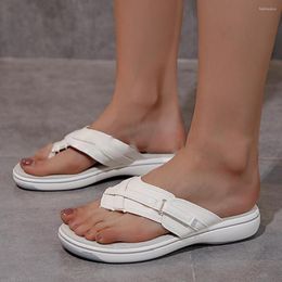 Slippers 1 Pair Flip Flop Soft Sole Non-slip Ladies Good Touch Open Toe Anti-Slip Wear-resistant