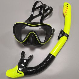 Diving Masks Professional Scuba Diving Mask Silicone Masks Snorkel AntiFog Diving Mask Snorkel Full Dry Tube Underwater Swim Equipment 230515