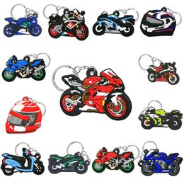 2023 New Fashion Key Ring Cartoon Motorcycle Keychain Fit Women Men Bags Creative Keys Accessories Pendant Gifts Wholesale