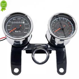 New 12V Speedometer Combination 0-180 Km/h LED Universal Motorcycle Tours Tachometer Gauge With Stand