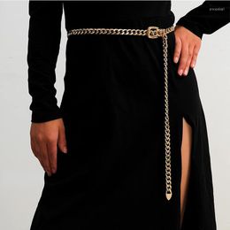 Belts Ins Punk Style Waistband Metal Hip-hop Waist Chains Versatile Denim Embellishments Thin Women Clothing Accessories
