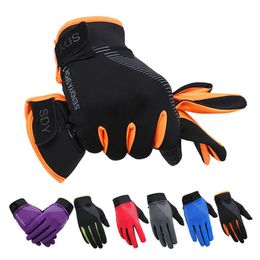 Cycling Gloves Cycling Breathable Non-Slip Touch Screen Gloves Outdoor Mountaineering Climbing Fitness Sun Proof Ultra-thin Fabric Bike Gloves P230516