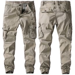 Men's Pants Men Spring Autumn Pants Pure Cotton Work Trousers Mens Cargo Pants Fashion Clothing Military Trousers Multi-Pockets Army Pants 230516