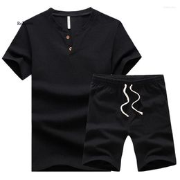 Men's Shorts Summer High Quality Sets T-Shirt Men Brand Clothing Two Piece Suit Tracksuit Fashion Casual Tshirts Fitness Set