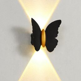 Wall Lamp LED Butterfly Simple Creative Indoor Nordic Decorative Lamps Up Down For Study Bedroom Living Room Lighting