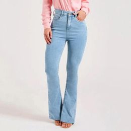 Women's Jeans Womens Casual Denim Pants Classic Blue Bell Flared Short Jean For Women Sexy Dress