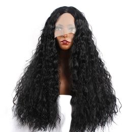 Super high quality unprocessed human hair lace front wig curly Brazilian hair wig black hair Free shipping