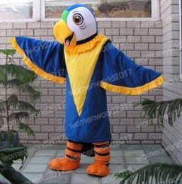 Halloween Blue Parrot Mascot Costume Simulation Cartoon Character Outfits Suit Adults Outfit Christmas Carnival Fancy Dress for Men Women