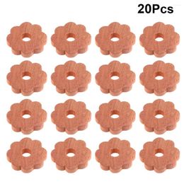 Storage Boxes 20pcs Flower Shape Blocks Cedar Hanger Discs Chips Scented Traps Clothes