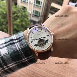new simple ring tourbillon gold watches men's perpetual calendar automatic black dial skeleton watch flywheel