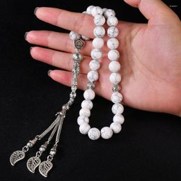 Pendant Necklaces White Turquoise Howlite Beads Stone Jewellery Beaded Necklace Prayer Islamic Tasbih 33