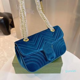 Designer -Classic Women Fashion Luxurys Velvet Marmont Bags Designers Chains Shoulder Bag Messenger Handbags Crossbody Designer Wallet