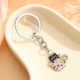 Cat Cup KeyChain, New Fashion Handmade Metal Keychain Party Gift Dropship Jewellery