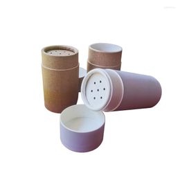 Gift Wrap 50 PCS/LOT Eco Friendly 60g Cardboard Cosmetics Container Powder Shaker Powdery Sieve Kraft Tube For Make UP 2.0 OZ