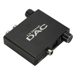 Digital to Analogue 3.5 audio converter DAC 192KHz adjustable volume with bass adjustment spdif RL