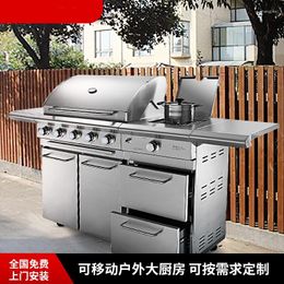 Camp Furniture Supply Stainless Steel Barbecue Oven Outdoor Portable Household BBQ Grill Camping Picnic Commercial Charcoal