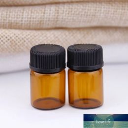 1ml 2ml Amber Glass Essential Oil Bottle perfume sample tubes Bottle with Plug and cap Wholesale