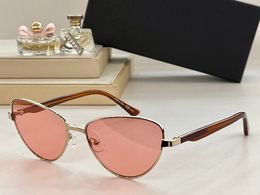 0011 Gold Pink Cat Eye Sunglasses Women Summer Fashion Glasses gafas de sol Designers Sunglasses Shades Occhiali da sole UV400 Eyewear