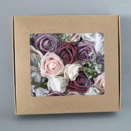 Decorative Flowers Artificial Rose Combo Box Set For DIY Wedding Bouquets Centrepieces Arrangements Party Baby Shower Drop