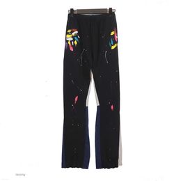 Men's Pants Galleries Dept Designer Sweatpants Sports 7216b Painted Flare Sweat Pant Correct Version Hand-painted Speckledk0je7z9o