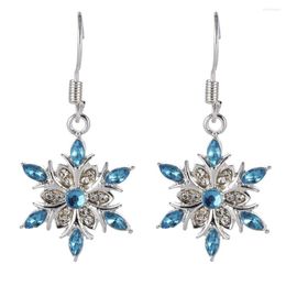Dangle Earrings RINHOO Fashion Elegant Blue Rhinestone Snowflake Drop For Women Jewelry Gifts Zircon Statement