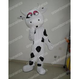 Simulation White Cow Mascot Costumes Cartoon Carnival Unisex Adults Outfit Birthday Party Halloween Christmas Outdoor Outfit Suit