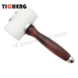 Hammer 1Pcs Leather DIY Tools Leather Art Making Wooden Handle Nylon Hammer Pound Leather Sculpture Hammer TType Printing Tool Hammer