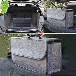 New 2022 Portable Foldable Car Trunk Organiser Felt Cloth Storage Box Case Auto Interior Stowing Tidying Container Bags