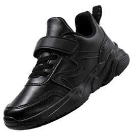 Spor ayakkabı deri nefes alabilen çocuk spor ayakkabıları ayakkabı sonbahar örgü çocuklar bebek spor siyah beyaz yürümeye başlayan kızlar erkekler rahat koşu 230516