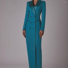 Women's Suits Spring Summer Double Breasted Women Long Jacket Candy Color Ladies Prom Evening Guest Formal Wear Custom Made Dress Blazer