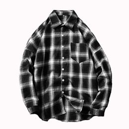 Men's Casual Shirts Plaid Shirt Flannel Chequered Shirt Men Shirts Long Sleeve Chemise Homme Cotton Male Cheque Shirts Autumn Fashion Brand Men C 230516