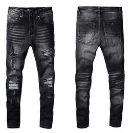 Брюки джинсы amirskls Дизайнерская модная мода амирсклинг крутой стильный отдых мужской разорванные амирски