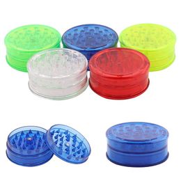 Smoking Pipes Three layer plastic cigarette grinder 60mm manual grinder cigarette crusher