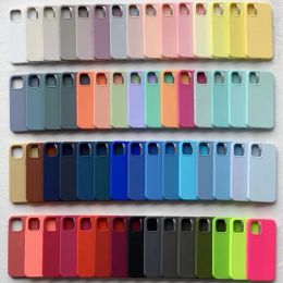 Design Liquid Silicone Phone Cases For iPhone 13 Pro Max 14 14Plus 12 Mini 11 Xs Xr X 8 7 6 Senior Original Lining fluff Shockproof Scratchproof Dirtproof Shell